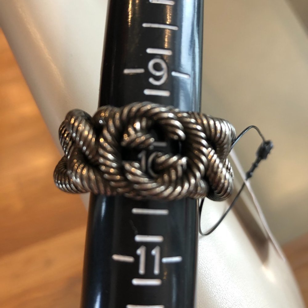 Gucci Silver Ring with Interlocking GG NEW IN BOX - Picture 4 of 5